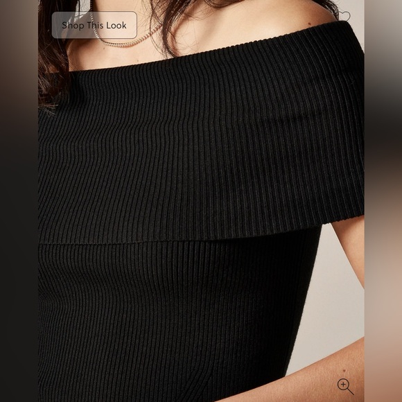 J.Crew TENCEL™ lyocell-blend foldover top in black - Picture 3 of 9